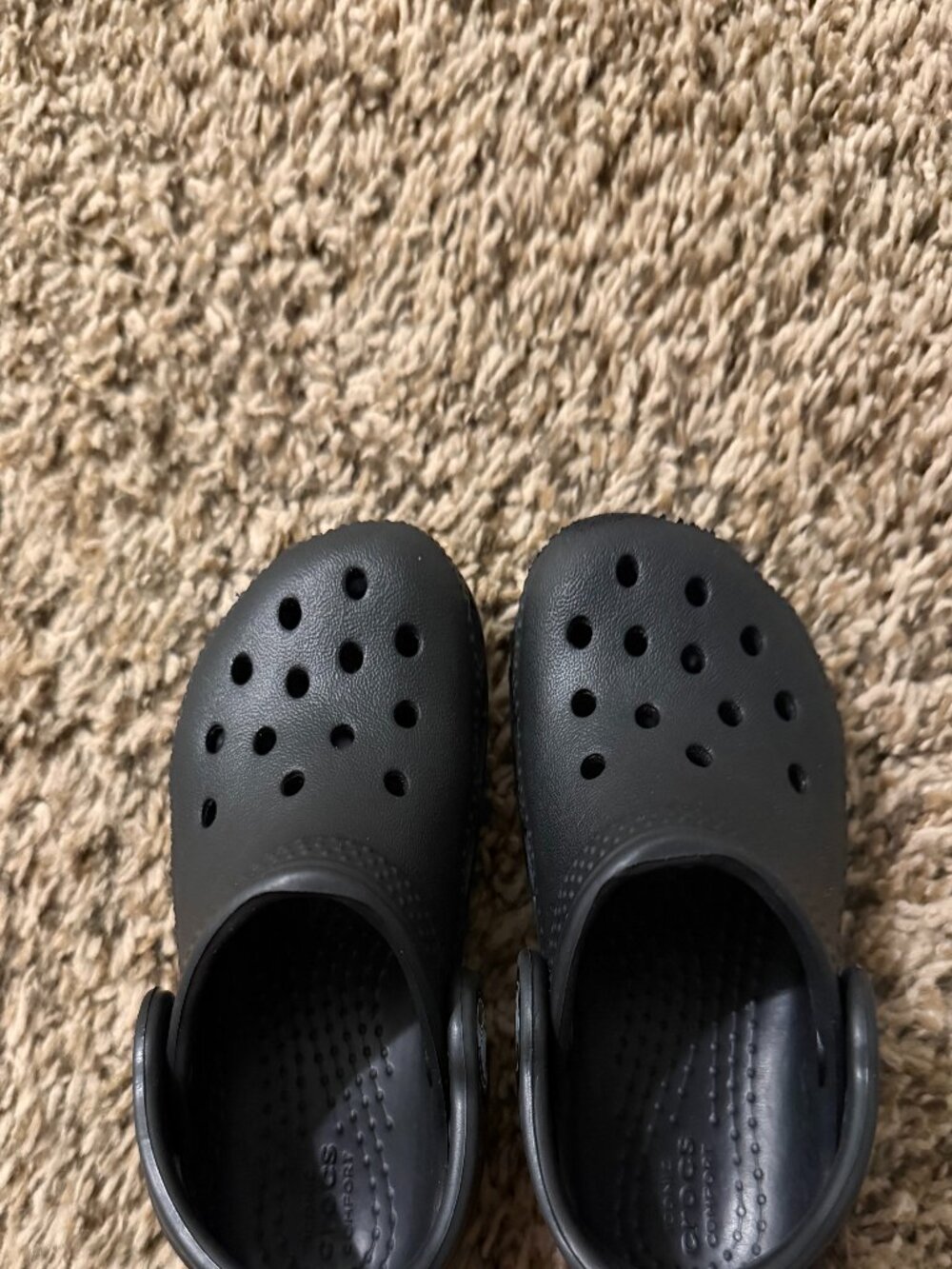 Boys black new crocs